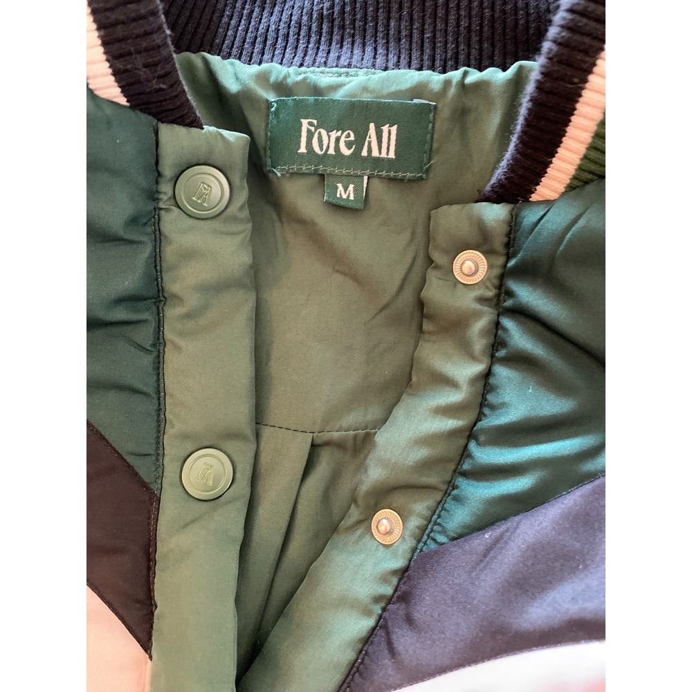 NEW Fore All Womens Blooming Bomber Jacket, Green Quilted, Golf, Exclusive | Med - Picture 4 of 5